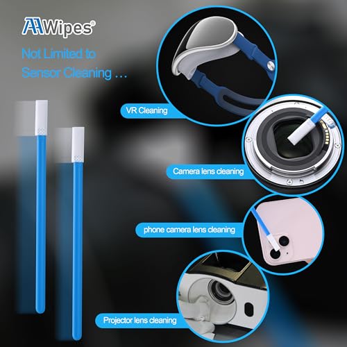 AAWipes Camera Sensor Cleaning Kit Sensor Lens Cleaner for Full Frame of DDR6 DSLR or SLR (6mm Sensor Cleaning Swabs) (HCS-6) (20) - size: Spot Clean - 6mm