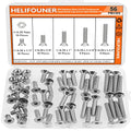HELIFOUNER 56 Pieces 1/4-20 x 1/2" 3/4" 1" 1-1/4" 1-1/2", Countersunk Head Socket Cap Screws Bolts Nuts Kit, Coarse Thread, Fully Machine Threaded, 304 Stainless Steel - size: 1/4-20, style: Countersunk Head