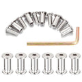 50pcs M6x15mm Silver Furniture Bolts Hex Screw for Furniture Assembly - size: M6x15mm