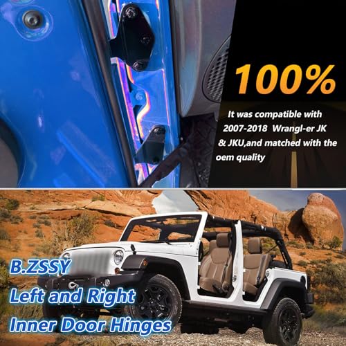 Body Door Hinge Compatible with Wrangl-er JK JKU Unlimited 2007-2018 Interior Door Hinges Compatible with JK 8 Pcs - size: 4 Door Interior Hinges
