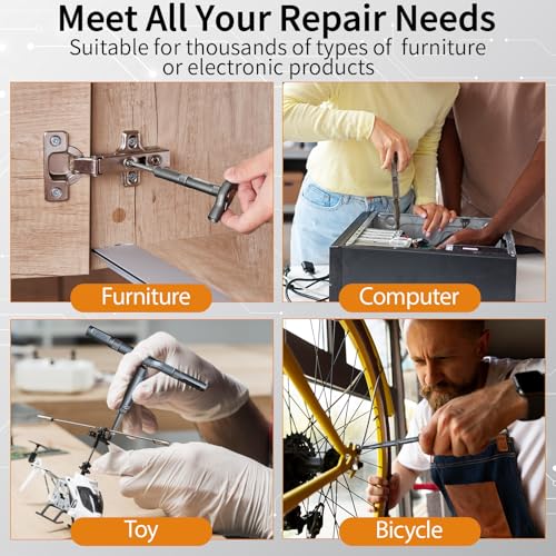 42 in 1 Magnetic Ratchet Screwdriver Set, Multi Bit DIY Magnetic Screwdriver Set with Detachable Ratchet Handle, Portable Precision Repair Tool Kit for Furniture, Electronics, Bicycle New Tools 2026 - size: 42 in 1