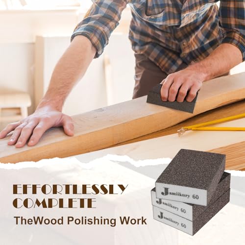 8pcs Sanding Blocks Assortment Kit, Sponge Sand Block Washable and Reusable, Wet & Dry Sandpaper Block - 60/80 Grit x 1pcs, 120/180/220 Grit x 2pcs - size: 60/80/120/180/220 Grits