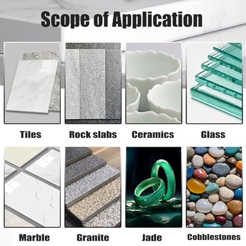 Diamond Hole Saw Set, 10 PCS Brazed Tile Hole Saw Diamond Core Drill Bit Set for Ceramic, Glass, Tile, Granite, Marble, Plaster