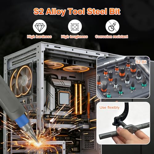42 in 1 Magnetic Ratchet Screwdriver Set With Case - size: 42 in 1
