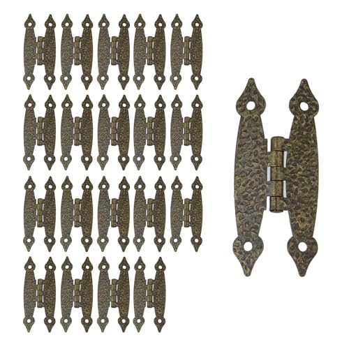 T Tulead H-Shape Cabinet Hinges Bronze Door Hinge 3.5"×1.46", 20PCS - color: Bronze-20pcs