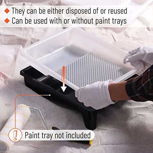 Bates- Paint Tray Liner, 9 Inch, 80 pcs, White Paint Pans Trays - color: White, size: 80 Pack 9 Inch