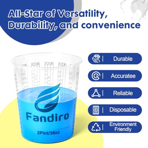 38-Ounce(12 Pack) Paint Mixing Cups, Accurate Measurements in Ratios,Plastic Graduated Measuring Cups Perfect for Paint, Resin, Epoxy, Acrylic, Pigments, Art DIY