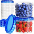 HOMETALL Freezer Storage Containers, [6 Pack-16 Oz] Airtight Plastic