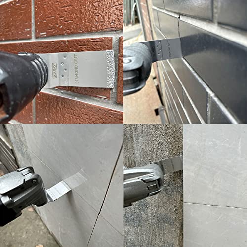 XXGO 4 Pcs Diamond Oscillating Multi Tool Blades for Removing Grout - size: 4 Pcs Diamond Blade Kits B
