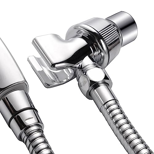 Shower Arm Holder for Handheld Shower Head, Adjustable Mount Bracket - color: Silver Color