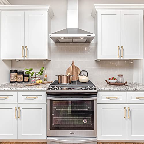 9BUILD 10 Pack 3.75 Inch Brushed Brass Cabinet Pulls,Kitchen Hardware - color: Brushed Brass, size: 3.75"/96MM Hole Center