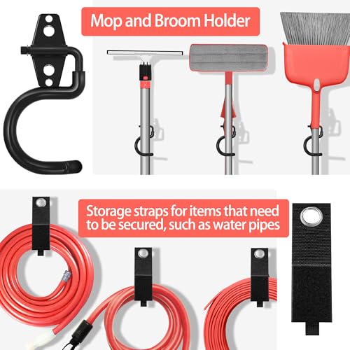 18 Pack Garage Hooks Heavy Duty - Anti-Slip Coating - color: Black, size: 18pack
