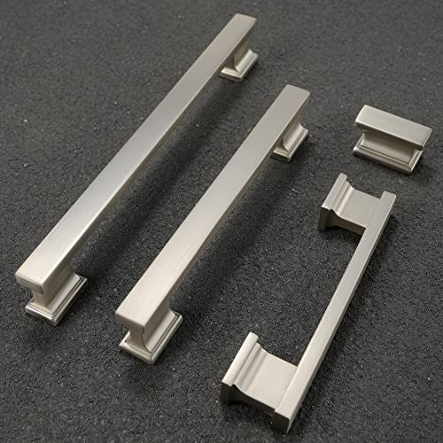 COTYKILEY 10 Pack 7 Inch(177mm) Brushed Satin Nickel Cabinet Handles Kitchen Cabinet Pulls Cabinet Door Handles Kitchen Cabinet Hardware - color: Brushed Satin Nickel, size: 7" Hole Center（177MM）