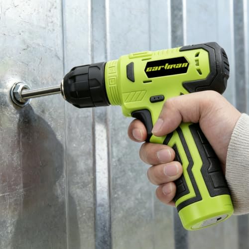 CARTMAN 150PCS 8V Cordless Drill Hand Tool Set, Green Household Repair Kit - color: Green