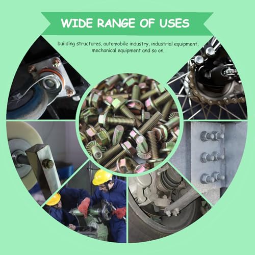 404Pcs Class 10.9 Metric Flange Bolts Kit - M6 M8 M10 (12-30mm) - size: M6 x 1, M8 x 1.25, M10 x 1.5