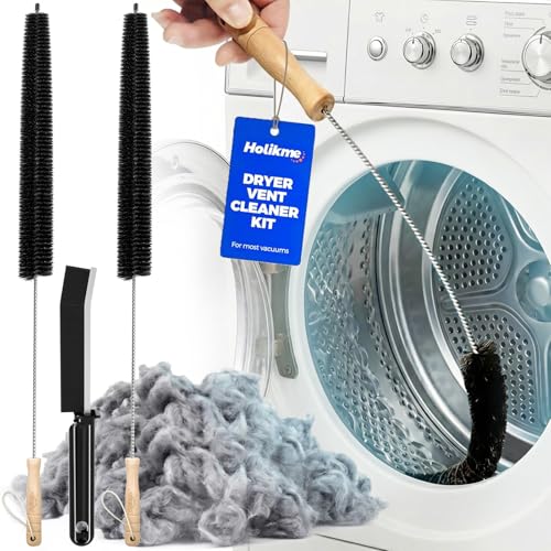 Holikme Dryer Vent Cleaner Kit, 3 Pcs Replacement Lint Brush for Vent Trap - size: Standard 2Pack