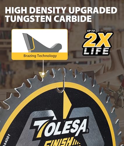TOLESA 7-1/4 Circular Saw Blades, 40T for Woodworking, 3-Pack - size: 7-1/4'', style: 40T