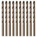 5mm Twist Drill Bit Set – M35 Cobalt Steel (5% Cobalt) HSS-CO, High-Speed and Heat-Resistant, Precision Engineered for Drilling Stainless Steel, Cast Iron, and Hard Metals (10 Pack) - size: 5mm