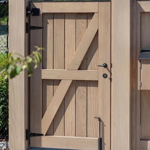 T Strap Hinges Heavy Duty, Shed Door Gate Hinges(Black) (4, 4 Pcs *6 inch) - size: 4 Pcs *6 inch