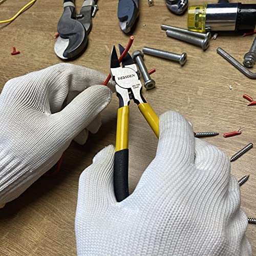 BOOSDEN Wire Cutter 6.5 inch Cutting Pliers Diagonal Cutter Snipper 10 Pack - size: 6.5"- 10 Pack