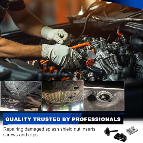 320PCS Car U Nuts and Bolts Body Fender Bolts Extruded Clip-on Nuts