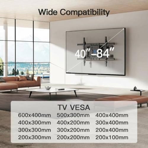 Pipishell Full Motion 24'' Studs TV Wall Mount for 40–84 inch TVs - size: 40-84 Inch, style: TV Mount without LED