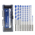 10 Pack 1/8 to 1/2 inch Concrete Drill Bit Set,Masonry Drill Bit Set - style: 1/8" - 1/2"（10 Pcs）