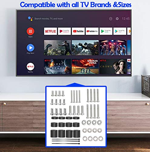 Universal TV Mounting Hardware，Stainless Steel304 TV Mount Screw, Pack Contains M4, M5, M6, TV Screws Washers and Spacers - Works with VESA Wall TV Mount or Monitor Mounting