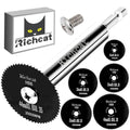 PVC Pipe Inside Cutter, Internal Plastic ABS Pipe Cutter Set, 1/4" Hex Shank, High Speed Steel (5 Black Saw Blades) - size: 1/4" Hex Shank (5 Black Saw Blades)