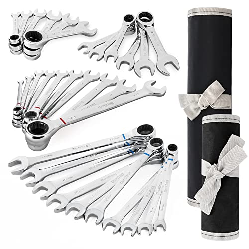 DURATECH 32-Piece Ratcheting Combination Wrench Set - size: Metric&SAE(32 PCS)