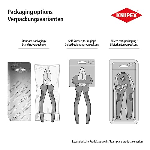 KNIPEX - Long Nose Pliers w/Cutter, Multi-Component (25 02 160),6-1/4 inches - color: Multicolor, size: 6-1/4 inches, style: Classic