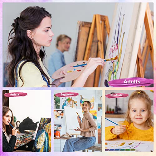 Artstorys Paint Brushes Set, 20 Pcs Acrylic Oil Watercolor Painting Brushes - color: Blue,pink