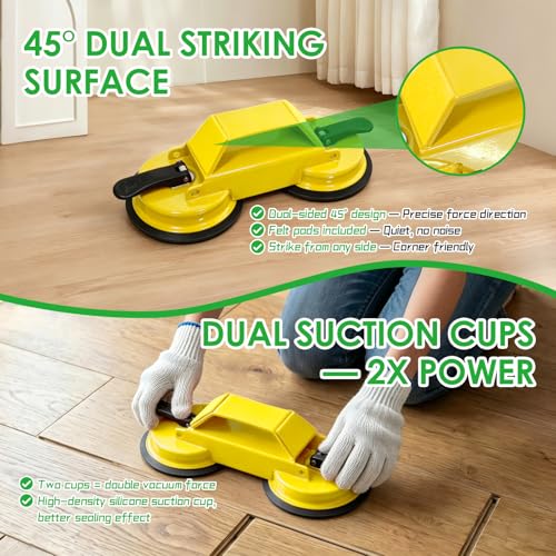 Floor Gap Fixer Tool Vinyl Planking Tools Laminate Floor Repair Kit - color: Yellow