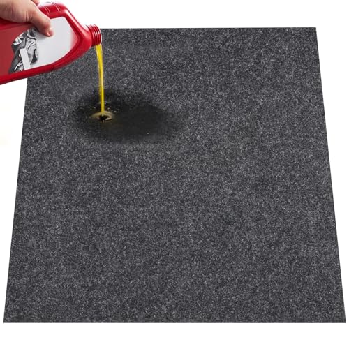 VEVOR Waterproof Garage Floor Mat for Under Car, Non-Slip 6.6'x8.5' Oil Spill Mat Heavy Duty Containment Mat, Protects Garage Floor from Water, Mud and Oil, for Garages Greenhouses Entrance - size: 6.6' x 8.5'