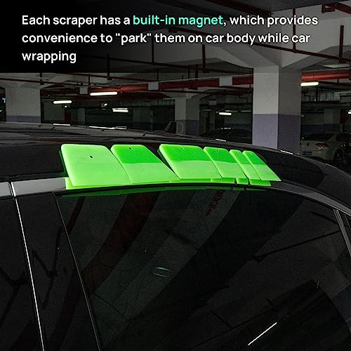 NEWISHTOOL Magnet PPF Squeegee Kit Paint Protection Film Installation Tools - color: Green