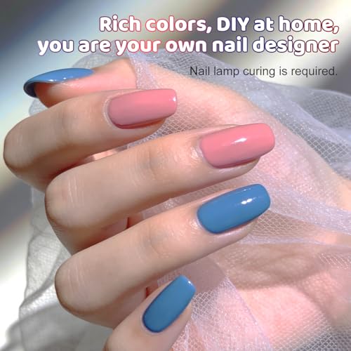 JODSONE 32 Colors Gel Nail Polish Kit with Base Coat Matte Glitter Top Coat Soak Off Manicure Tools Manicure Salon DIY at Home - color: B29