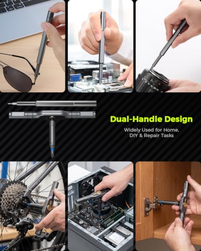 71 in 1 Ratcheting Screwdriver Set, Magnetic Multi Bit Screwdriver Kit with T Ratchet Handle, Precision Screwdriver Kit, S2 Steel Bits, Magnetizer, Electronics Repair Tool Kit for Phone Laptop PC PS5 - size: 71in 1 Black