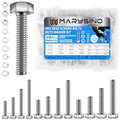 448Pcs Nuts and Bolts Assortment Kit, M5 M6 M8 Bolts Heavy Duty Metric Bolt Assortment Kit, 304 Stainless Steel M5 M6 M8 Bolt, Length 12-30mm Machine Screw by Marysino