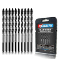 10-Piece 1/8" Masonry Drill Bits for Tile Glass Ceramic Wall Brick Stone Soft-Metal Wood, 1/4 Inch Concrete Drill Bits Cement Drill Bit Set, 3-Flat Shank, YG8 Carbide Tungsten Steel Alloy Tip 3mm - size: 10 Piece 1/8 Inch Drill Bit Set