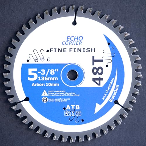 2-Pack 5-3/8" (10mm Arbor) Wood Cutting Circular Saw Blades, 48-Tooth - style: 2XWOOD 10mm-Arbor