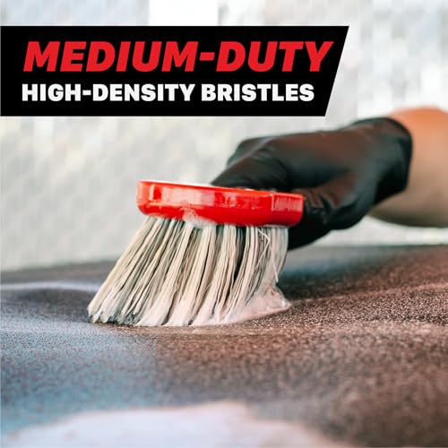 Maxshine Universal Wheel & Body Cleaning Brush – Medium-Duty Car Detailing Brush with Strong High-Density Bristles – Ideal for Wheels, Tires, Engines & Exterior Surfaces – Auto Detailing Accessory - color: Medium-duty