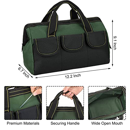 Sanwuta 3 Pack 13 Inch Tool Bags, Classic, Blue, Yellow, Army Green - color: Blue, Yellow, Army Green, size: 13 Inch, style: Classic