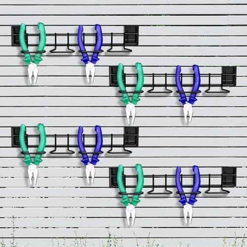 Blulu 2 Pcs Slatwall Screwdriver Holders Slatwall Plier Holders Screw Driver Organizers Screw Driver Hooks and Hangers Accessories for Clothing Home Garage Shop Retail Display