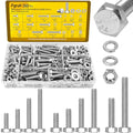 260PCS 1/4-20, 5/16-18, 3/8-16 Hex Bolts Assortment Kit,304 Stainless - size: SS 1/4-20 5/16-18 3/8-16 260pcs