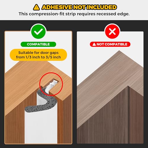 Ravinte Weather Stripping Door Seal, Q-Shaped Kerf Foam Strip, 19.8FT, White - color: White, size: 19.8FT