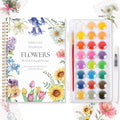 SKYDUE Watercolor Workbook for Beginners with 24 Paint Colors