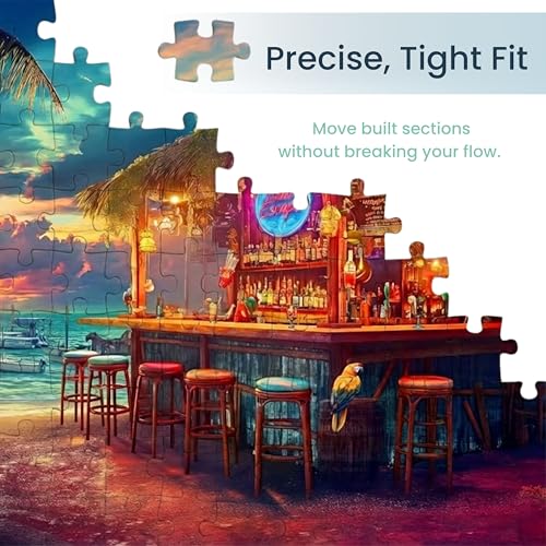 Adult Jigsaw Puzzle Beach Bar at Sunset 1000 - color: Island Escape