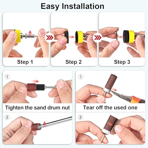 304-Piece Rotary Tool Accessory Kit with Sanding and Polishing Attachments - size: 1 Inch