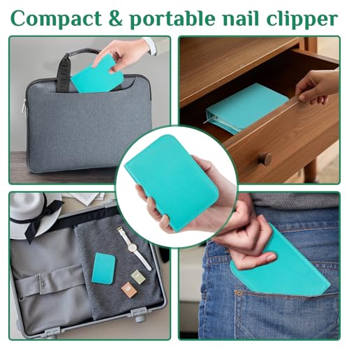 MINKINH 26-Piece Travel Manicure Set, Portable Nail Kit for Men and Women - color: Green
