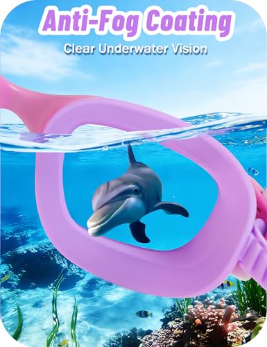 Vvinca Kids Swim Goggles, Swimming Goggles for Kids 3-14 Anti-Fog UV Protection No Leak Pool Glasses for Boys Girls - color: 04-pink &Purple